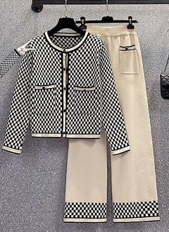 Lainey Woolen Coord Set - styled flat-lay shot, black - Miss Mosa By Akanksha
