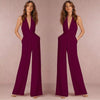 Laurie Halter Neck Jumpsuit - Maroon / S