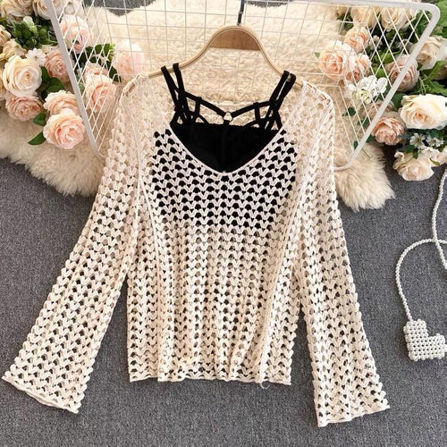 Lebanon Crochet 3 Pc Set - Resortwear In Beige