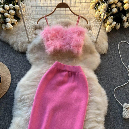 Leena Statement Coord Set In Pink - styled flat-lay shot, pink - Miss Mosa By Akanksha