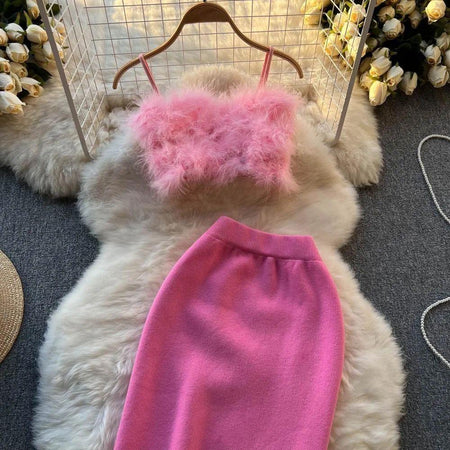 Leena Statement Coord Set In Pink - styled flat-lay shot, pink - Miss Mosa By Akanksha