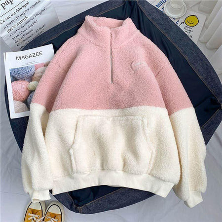 Leister Statement Hoodie - flat-lay product shot, pink - Miss Mosa By Akanksha