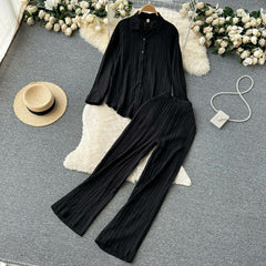 Lepsa Coord Set - styled flat-lay shot, black - Miss Mosa By Akanksha