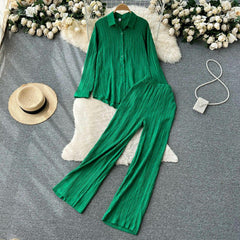Lepsa Coord Set - styled flat-lay shot, green - Miss Mosa By Akanksha