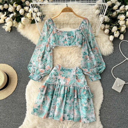 Lily Coord Set - styled flat-lay shot, green - Miss Mosa By Akanksha