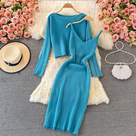 Limos Coord Set - styled flat-lay shot, blue - Miss Mosa By Akanksha
