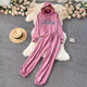 Lissy Statement Trackset - styled flat-lay shot, pink - Miss Mosa By Akanksha