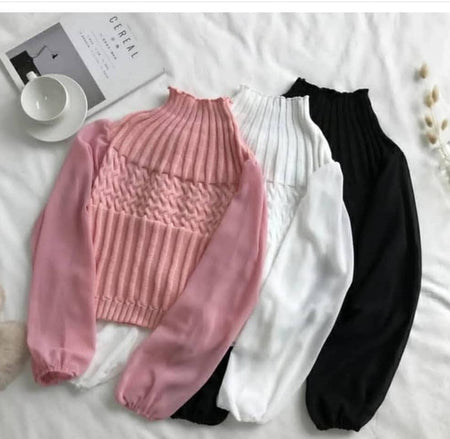 Longenes With A Twist Sweaters - styled flat-lay shot, multicolour - Miss Mosa By Akanksha