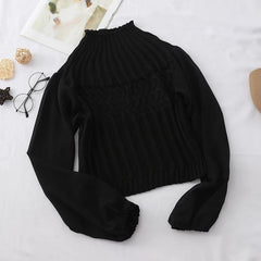 Longenes With A Twist Sweaters - styled flat-lay shot, black - Miss Mosa By Akanksha