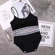 Love Peace Flirt Lingerie Set - flat-lay product shot, black - Miss Mosa By Akanksha