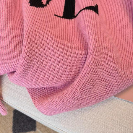 Love Sweaters - close-up of hem, pink - Miss Mosa By Akanksha