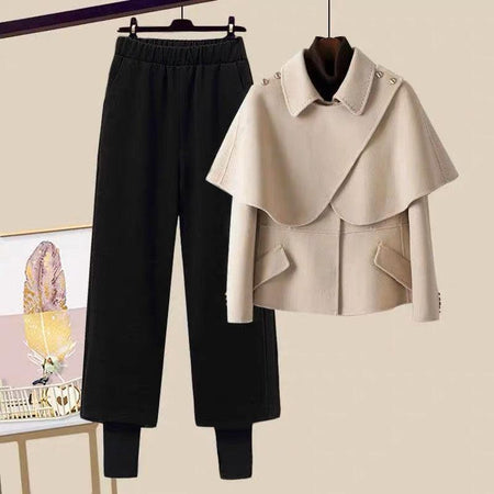 Luxury Collection Heti Coord Set - styled flat-lay shot, beige - Miss Mosa By Akanksha