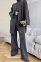 Luxury Collection Suarez Coord Set - full-length shot on model, grey - Miss Mosa By Akanksha