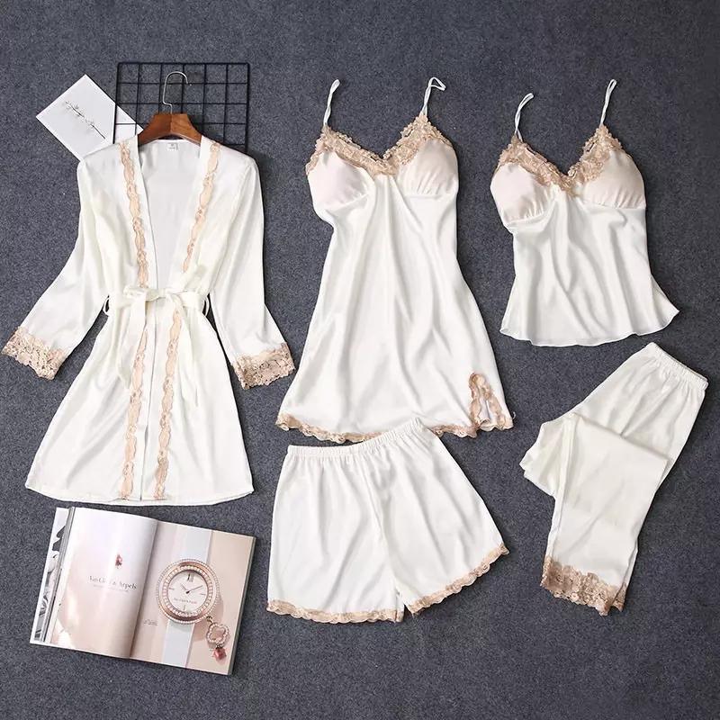 Luxury Lace 5 Piece Nightsets - Alamode By Akanksha
