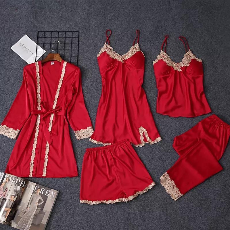Luxury Lace 5 Piece Nightsets - Alamode By Akanksha