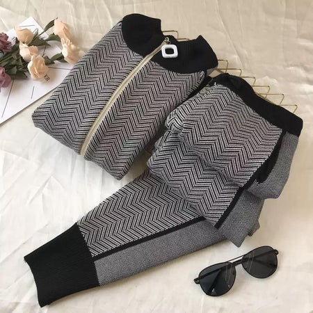 Luxury Maxim Tracksuits - styled flat-lay shot, grey - Miss Mosa By Akanksha
