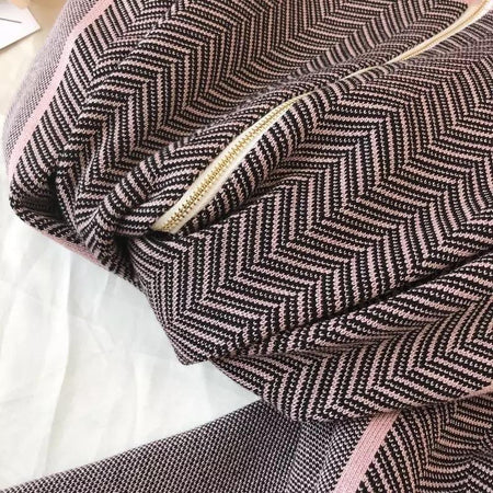 Luxury Maxim Tracksuits - close-up of fabric texture, pink - Miss Mosa By Akanksha