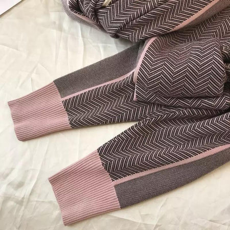 Luxury Maxim Tracksuits - close-up of trousers, pink - Miss Mosa By Akanksha