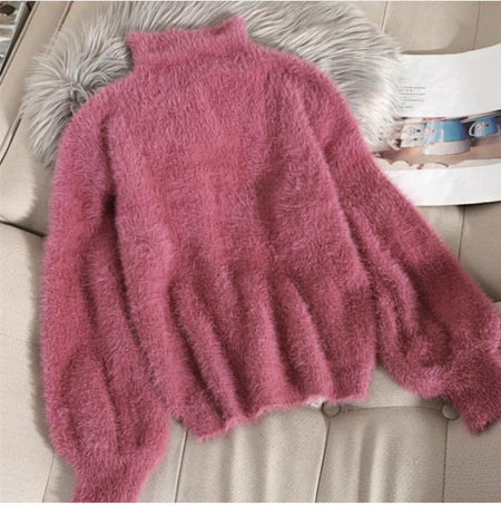 Luxury Mohair Jumpers - flat-lay product shot, pink - Miss Mosa By Akanksha