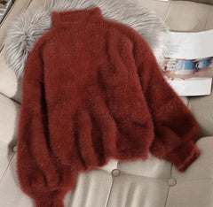 Luxury Mohair Jumpers - flat-lay product shot, wine - Miss Mosa By Akanksha