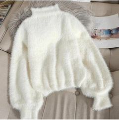 Luxury Mohair Jumpers - flat-lay product shot, cream - Miss Mosa By Akanksha