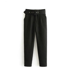 Luxury Trinity Pants - flat-lay product shot, black - Miss Mosa By Akanksha