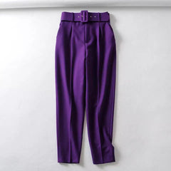 Luxury Trinity Pants - flat-lay product shot, purple - Miss Mosa By Akanksha