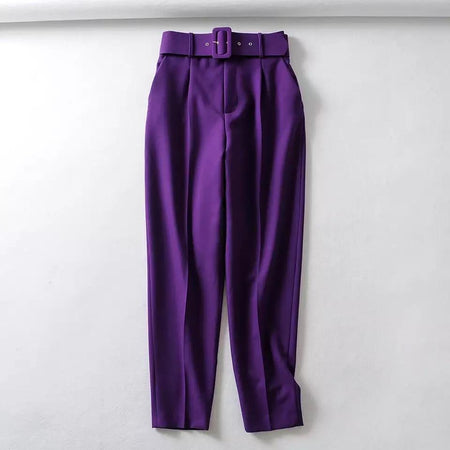 Luxury Trinity Pants - flat-lay product shot, purple - Miss Mosa By Akanksha
