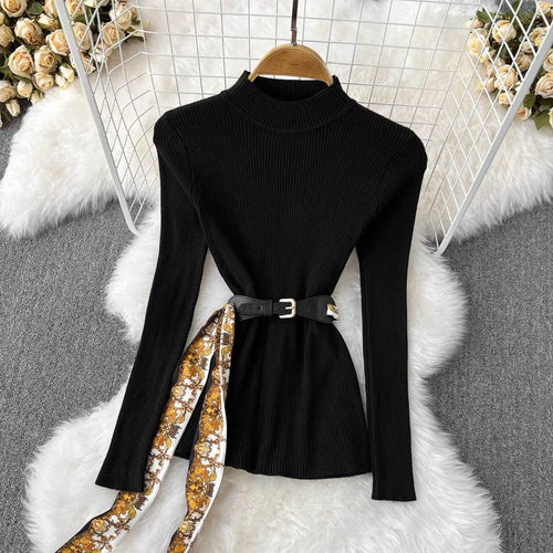 Madine Vintage Coord Set with Belt In Black