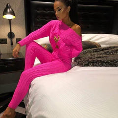 Margerine Tracksets - lifestyle shot on model, pink - Miss Mosa By Akanksha