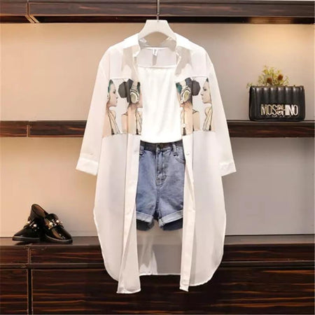 Mathea 3 Piece Set in White - front shot on hanger, white - Miss Mosa By Akanksha