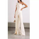 Meghan Statement Jumpsuit in White - side shot on model, ivory - Miss Mosa By Akanksha