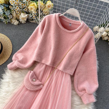 Mimi 3 Piece Set - styled flat-lay shot, pink - Miss Mosa By Akanksha