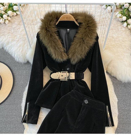 Murphy Luxury Coord Set - styled flat-lay shot, black - Miss Mosa By Akanksha