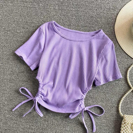 Murphy Tops - flat-lay product shot, purple - Miss Mosa By Akanksha