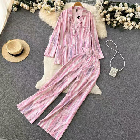Nevaeh Coord Set In Pink - styled flat-lay shot, pink - Miss Mosa By Akanksha