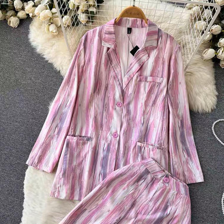 Nevaeh Coord Set In Pink - styled flat-lay shot, pink - Miss Mosa By Akanksha
