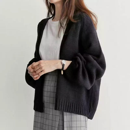 Noter Luxury Sweaters - front shot on model, black - Miss Mosa By Akanksha