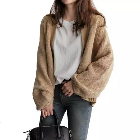 Noter Luxury Sweaters - front shot on model, camel - Miss Mosa By Akanksha