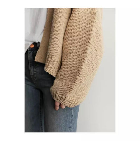 Noter Luxury Sweaters - close-up of sleeve, camel - Miss Mosa By Akanksha