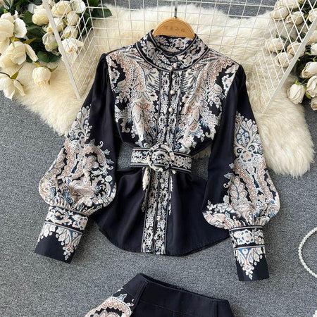 Novalee Coord Set In Dark Blue - close-up of top, navy - Miss Mosa By Akanksha