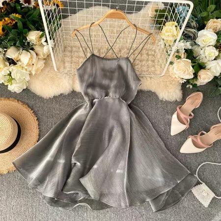 Organza Berry Dresses - styled flat-lay shot, grey - Miss Mosa By Akanksha