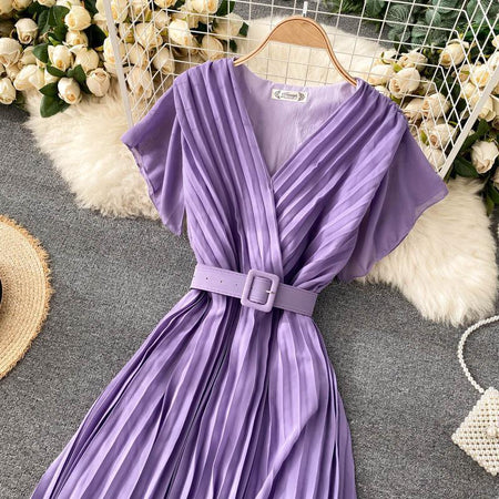 Parota Statement Dress - close-up of bodice, lilac - Miss Mosa By Akanksha