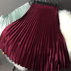 Pegmove Pleated Skirts - styled flat-lay shot, wine - Miss Mosa By Akanksha