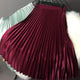 Pegmove Pleated Skirts - styled flat-lay shot, wine - Miss Mosa By Akanksha