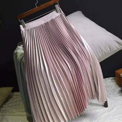 Pegmove Pleated Skirts - front shot on hanger, pink - Miss Mosa By Akanksha