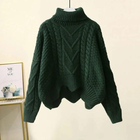 Penny Woolen Coord Set - front shot on hanger, green - Miss Mosa By Akanksha