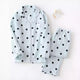 Polka Luxury Nightsets - flat-lay product shot, light blue - Miss Mosa By Akanksha