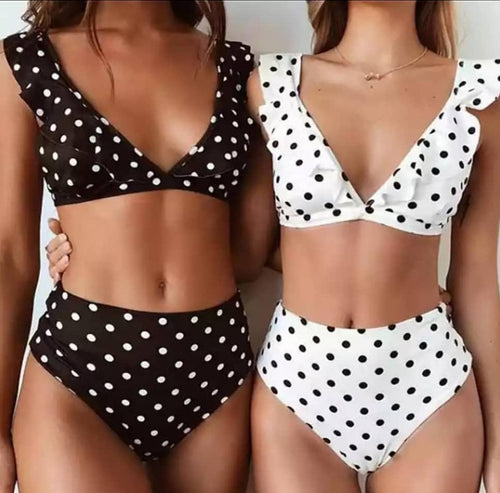 Polka Ruffled Bikinis