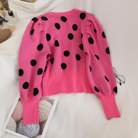 Pink - Polka Fanatic Sweaters